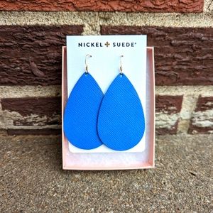 Nickel & Suede Santorini Teardrops